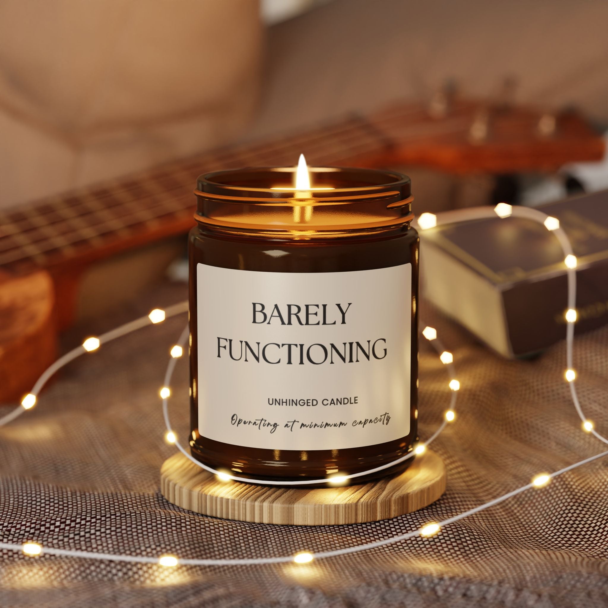 Barely Functioning Candle -Beige