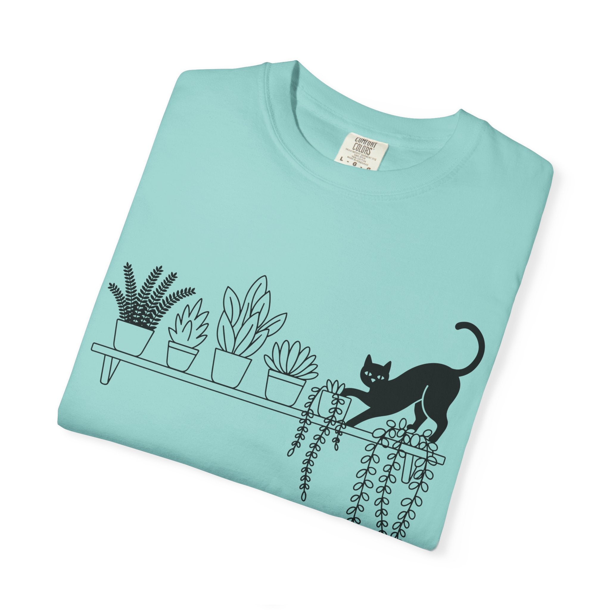 Cats & Plants Unisex Garment-Dyed T-shirt 2