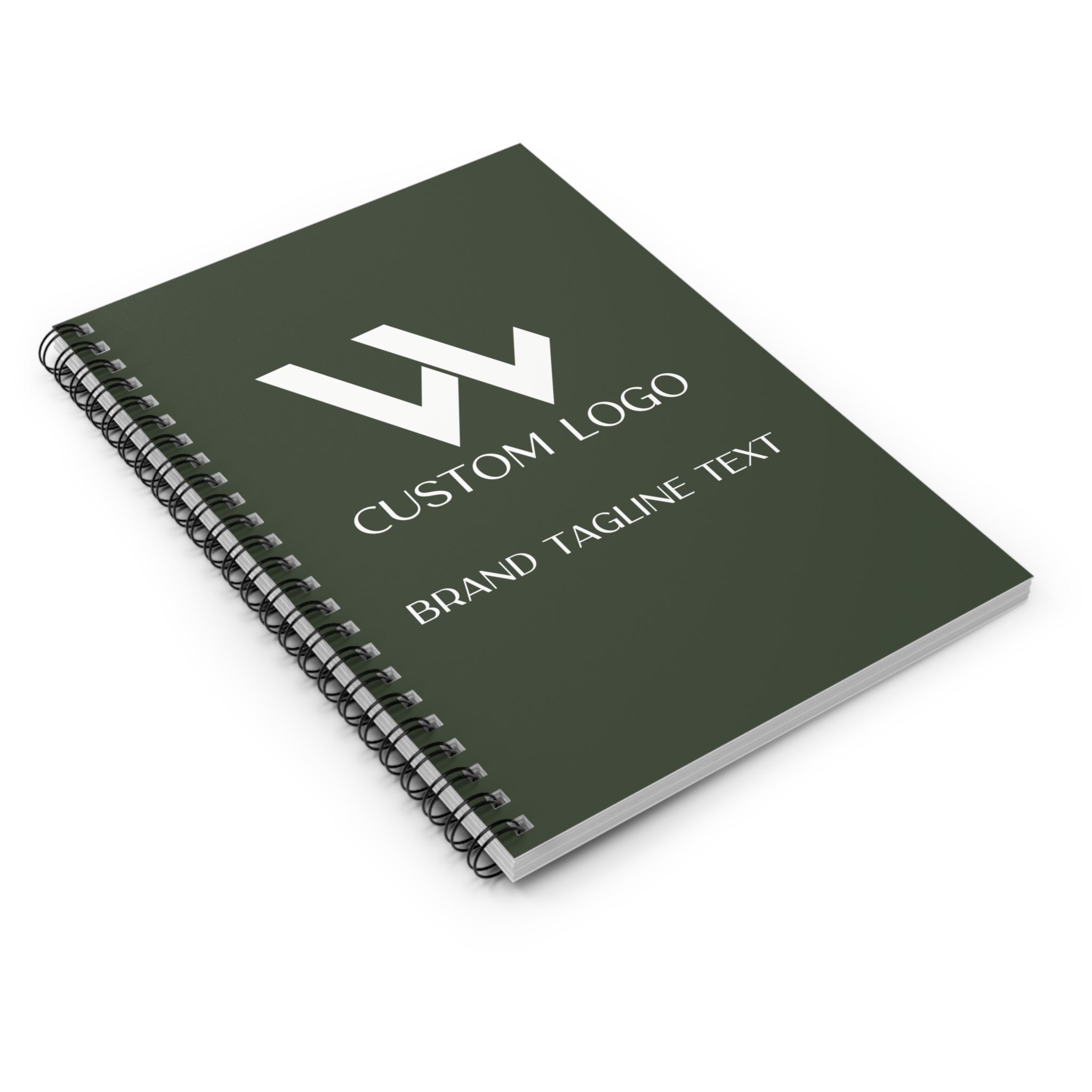 Custom Logo Business Spiral Notebook - Olive