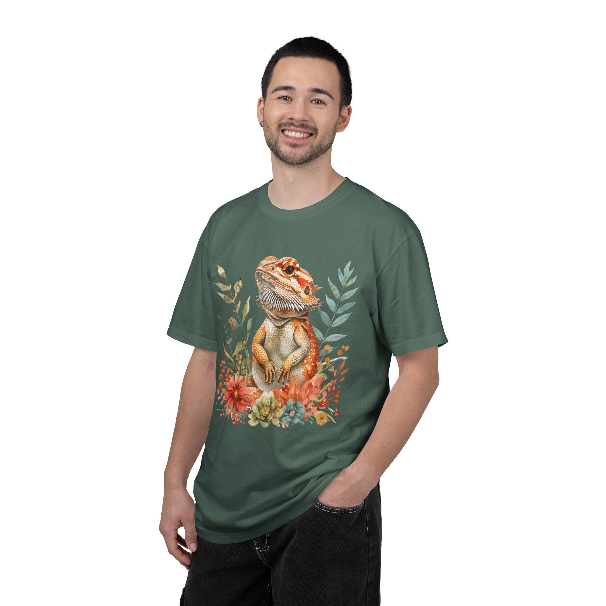 Bearded Dragon Floral T-shirt