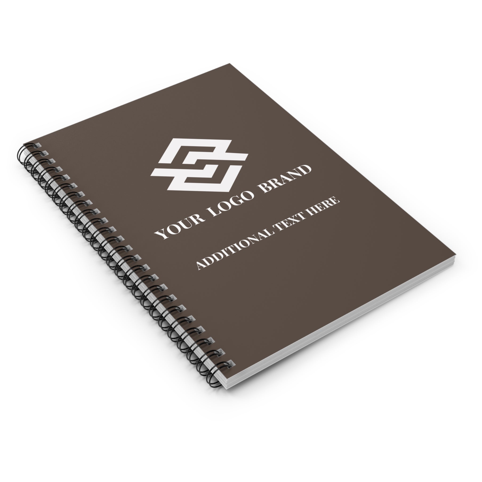 Custom Logo Business Spiral Notebook - Brown