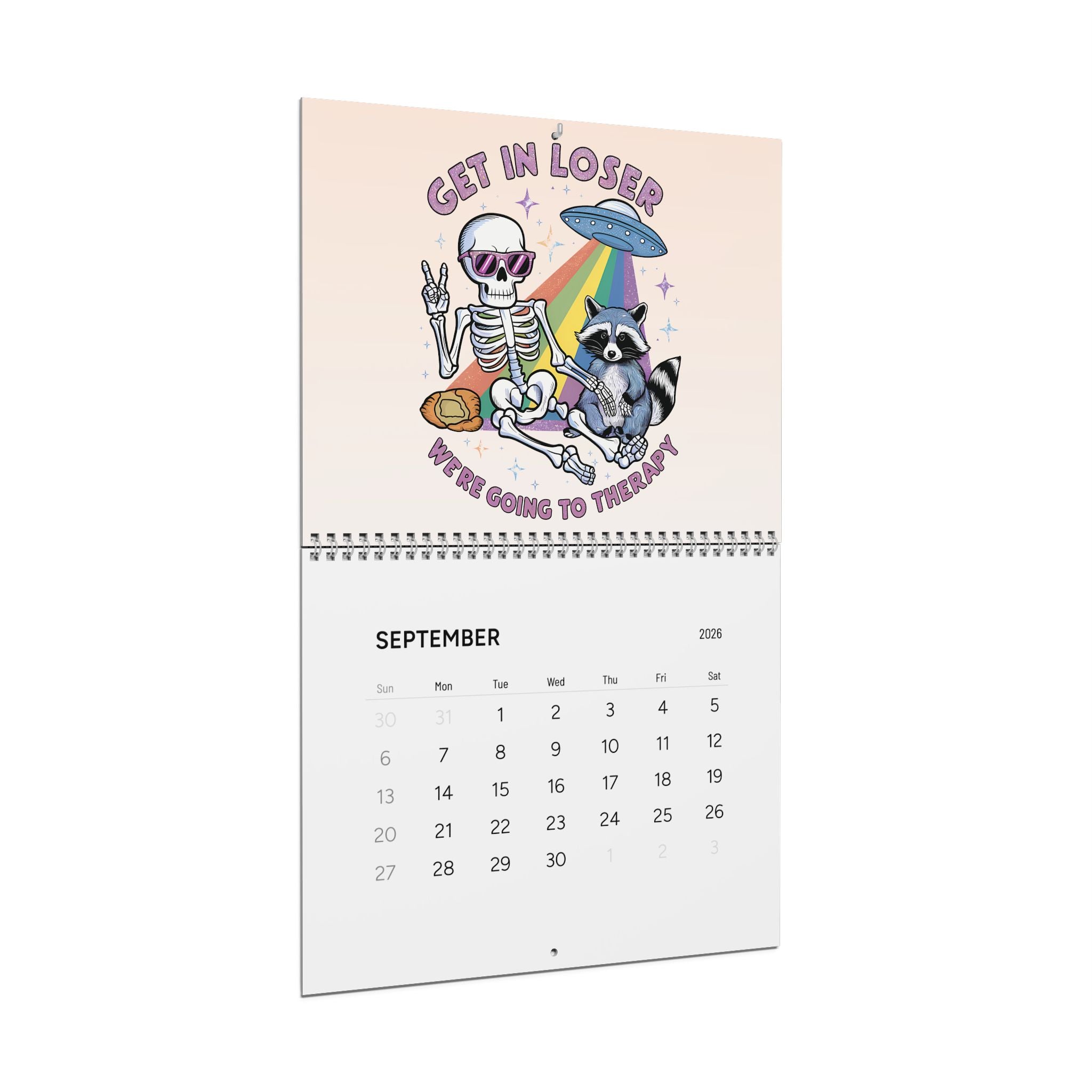 IDGAF 2026 Wall Calendar - Grey Slate