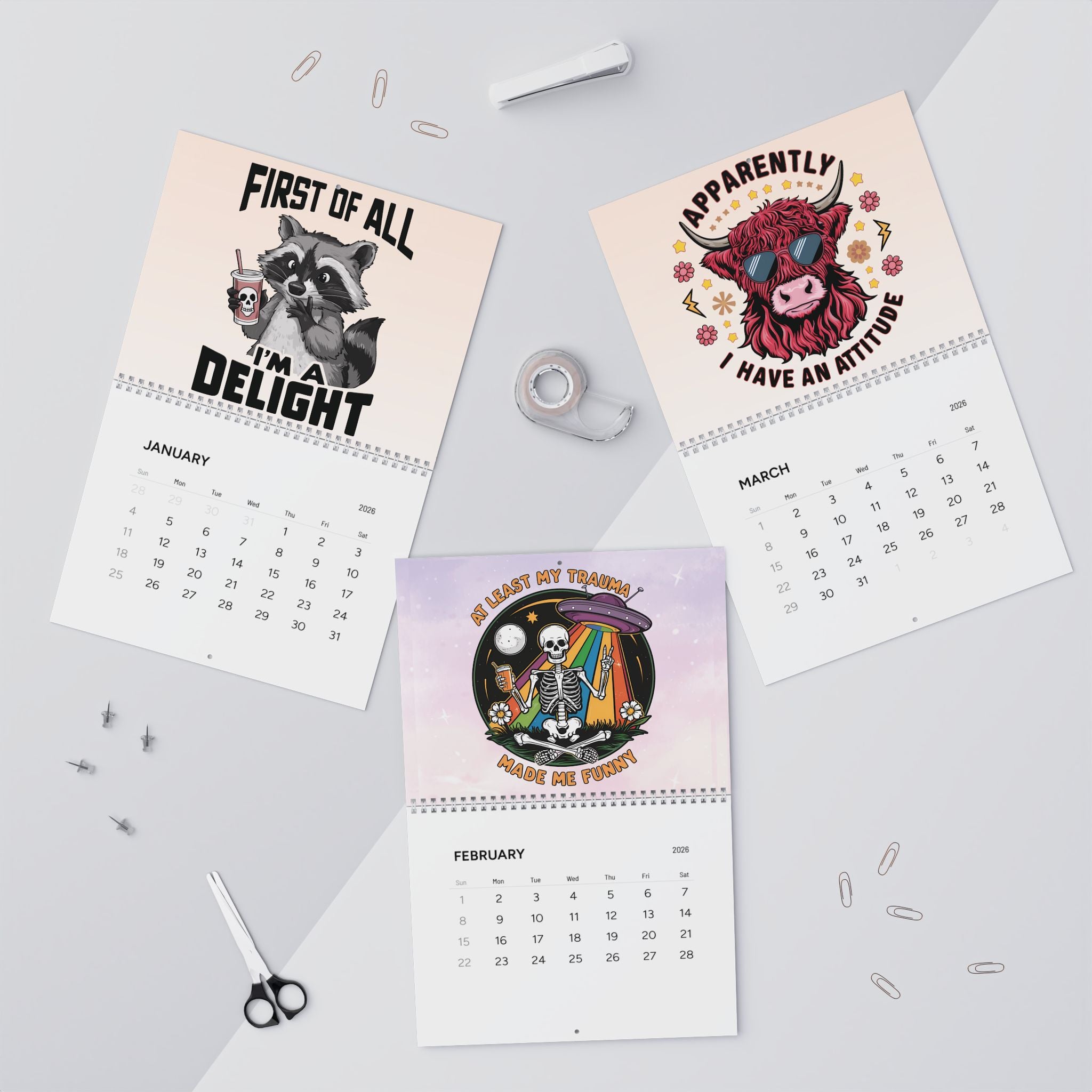 2026 Wall Calendar - IDGAF