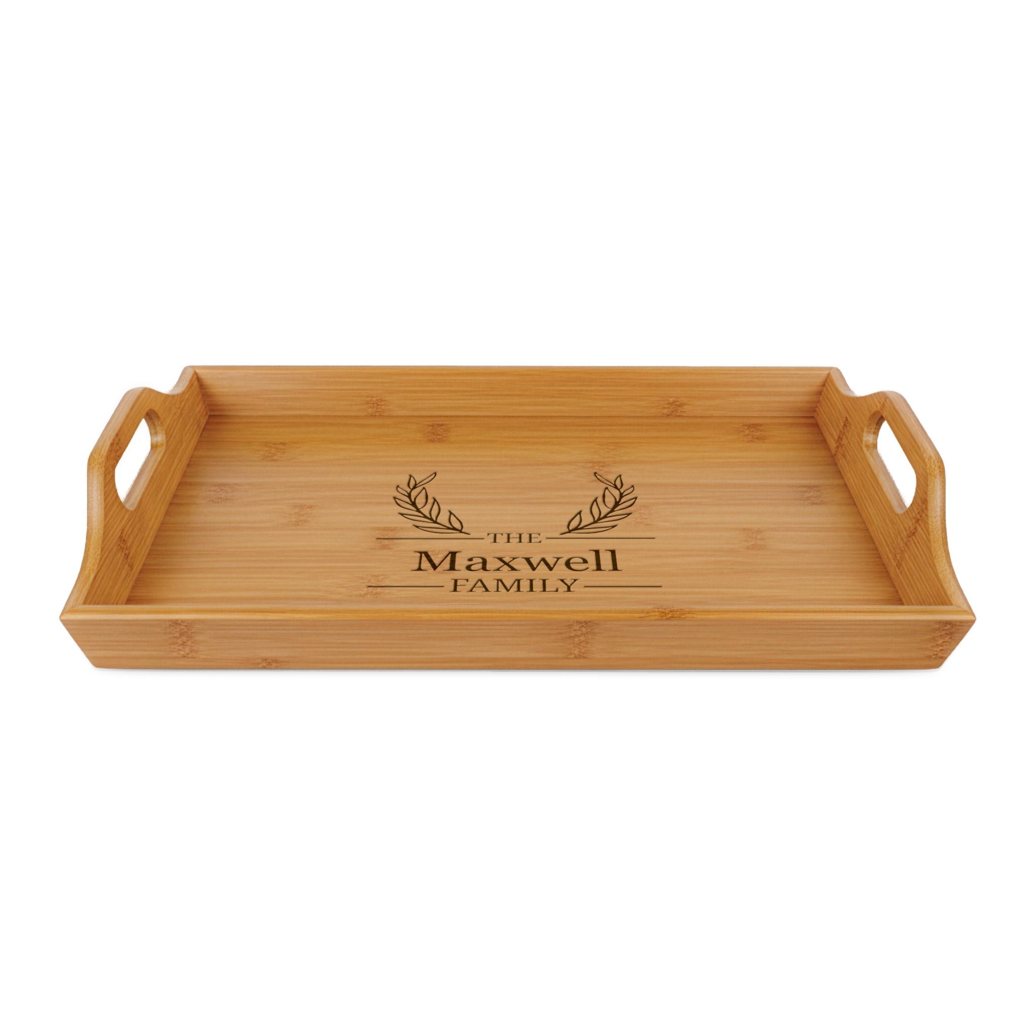 Personalized Bamboo Serving Tray - C