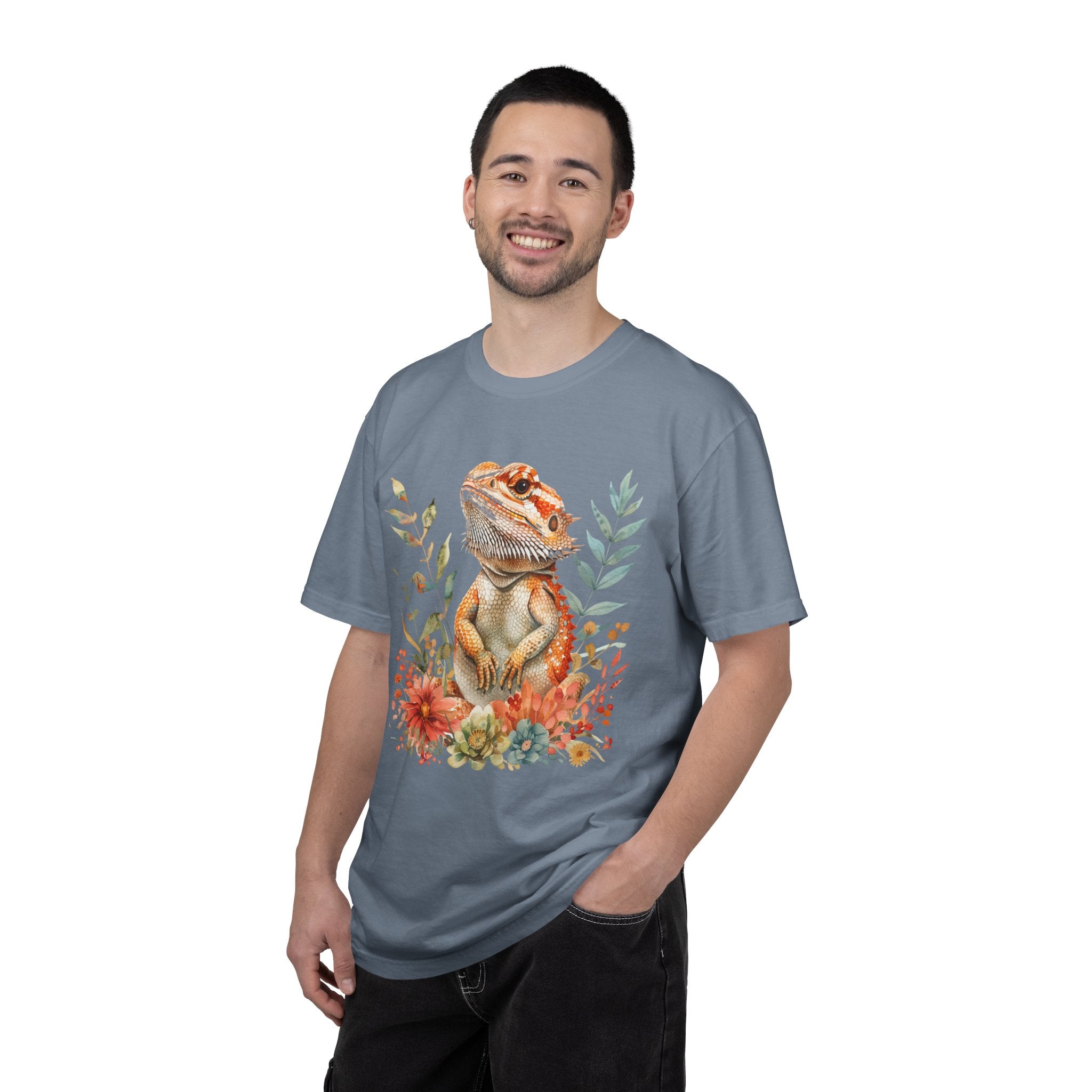 Bearded Dragon Floral T-shirt