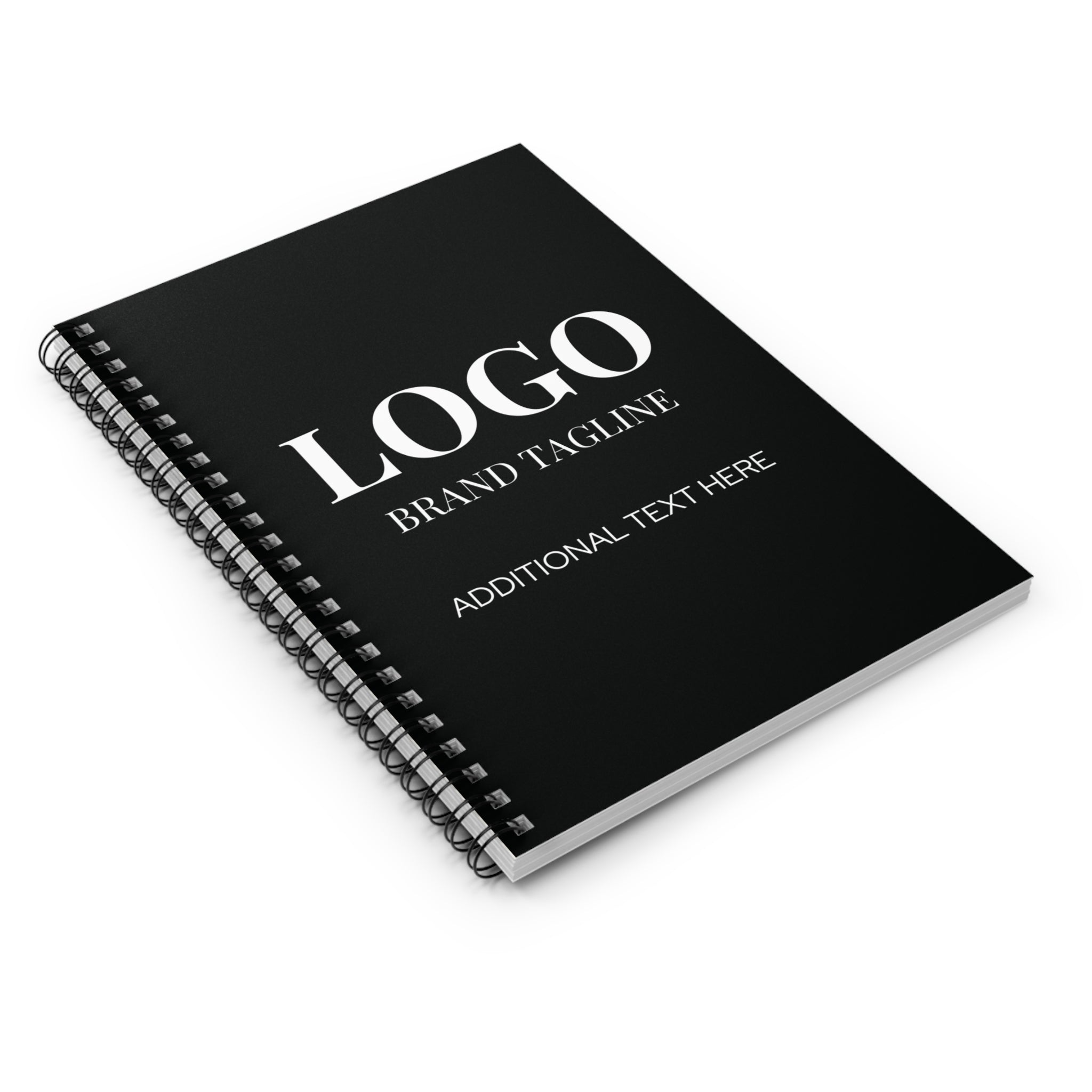Custom Logo Business Spiral Notebook - Black 1
