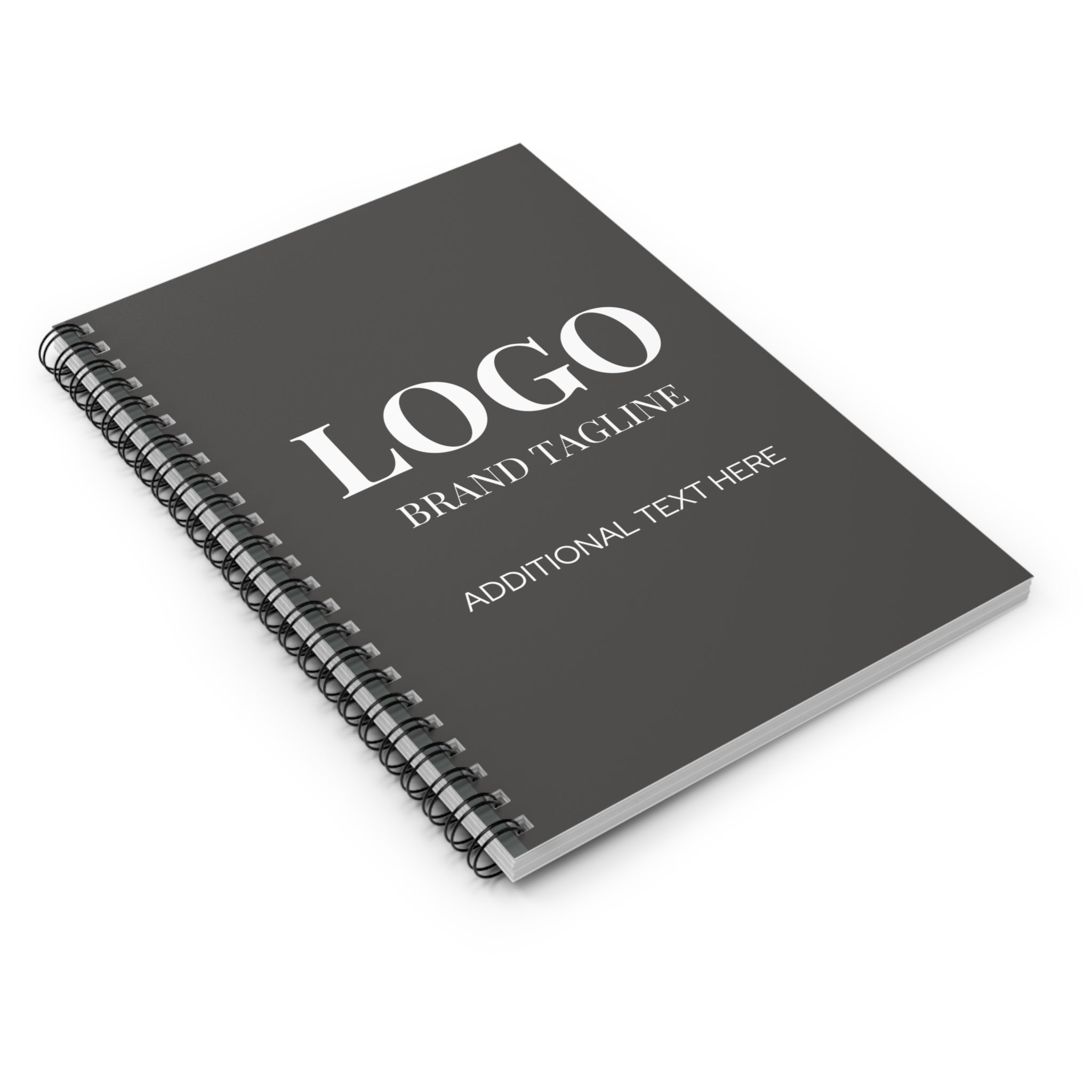 Custom Logo Business Spiral Notebook - Dark Grey