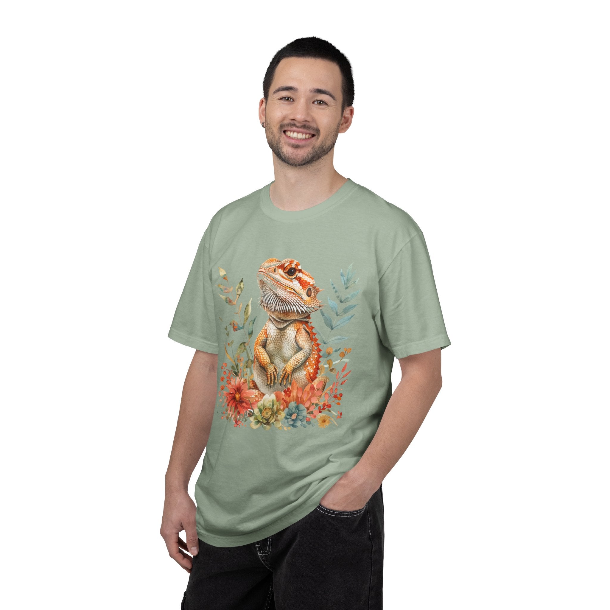 Bearded Dragon Floral T-shirt