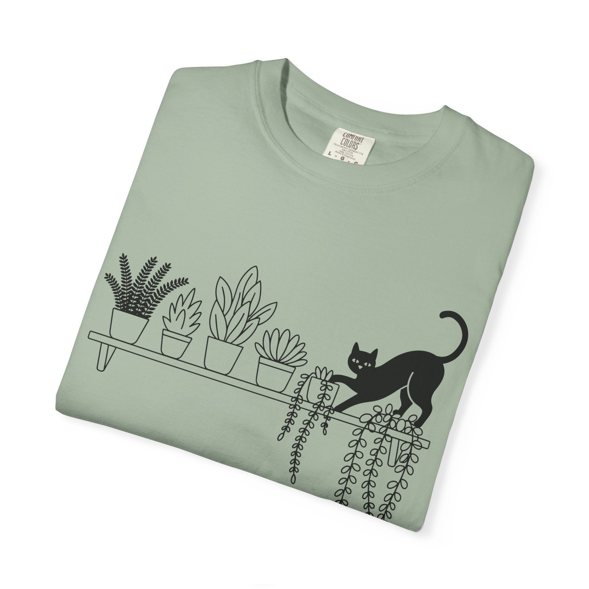 Cats & Plants Unisex Garment-Dyed T-shirt 2