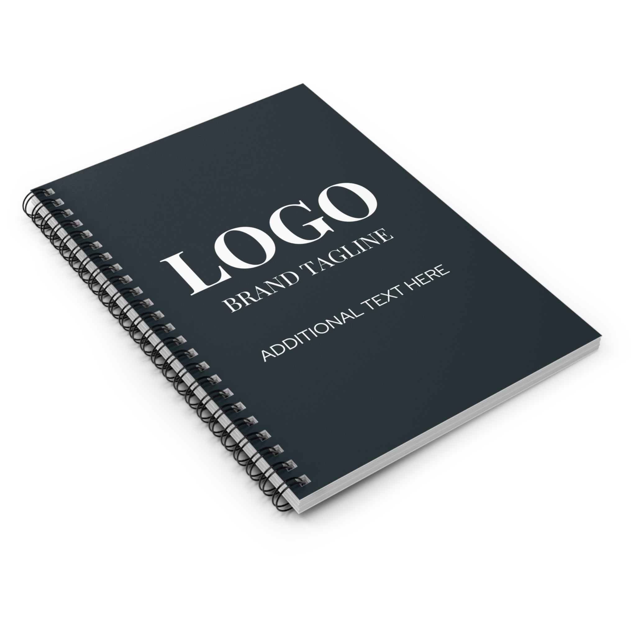 Custom Logo Business Spiral Notebook - Navy Blue