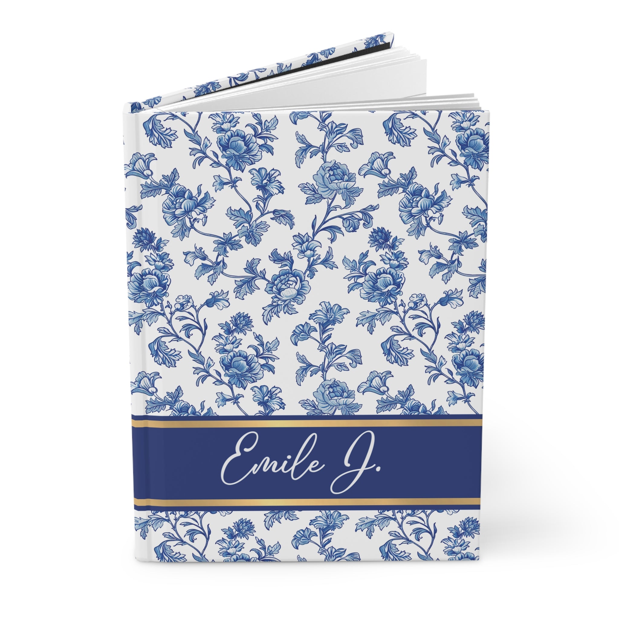 Blue Toile Personalized Journal 3