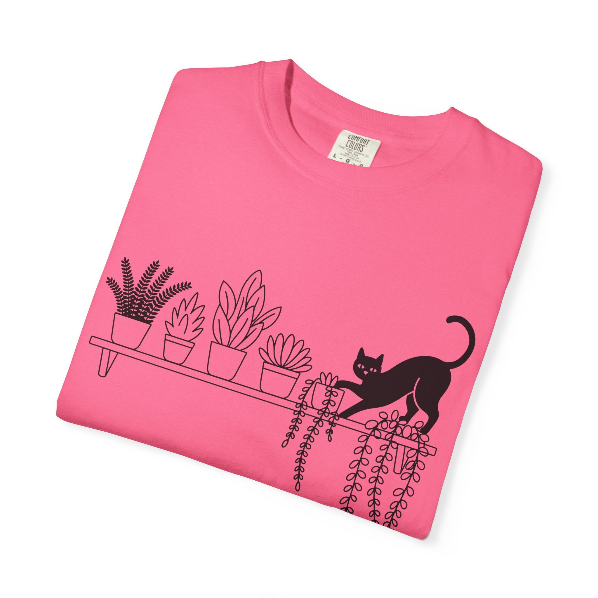 Cats & Plants Unisex Garment-Dyed T-shirt 2
