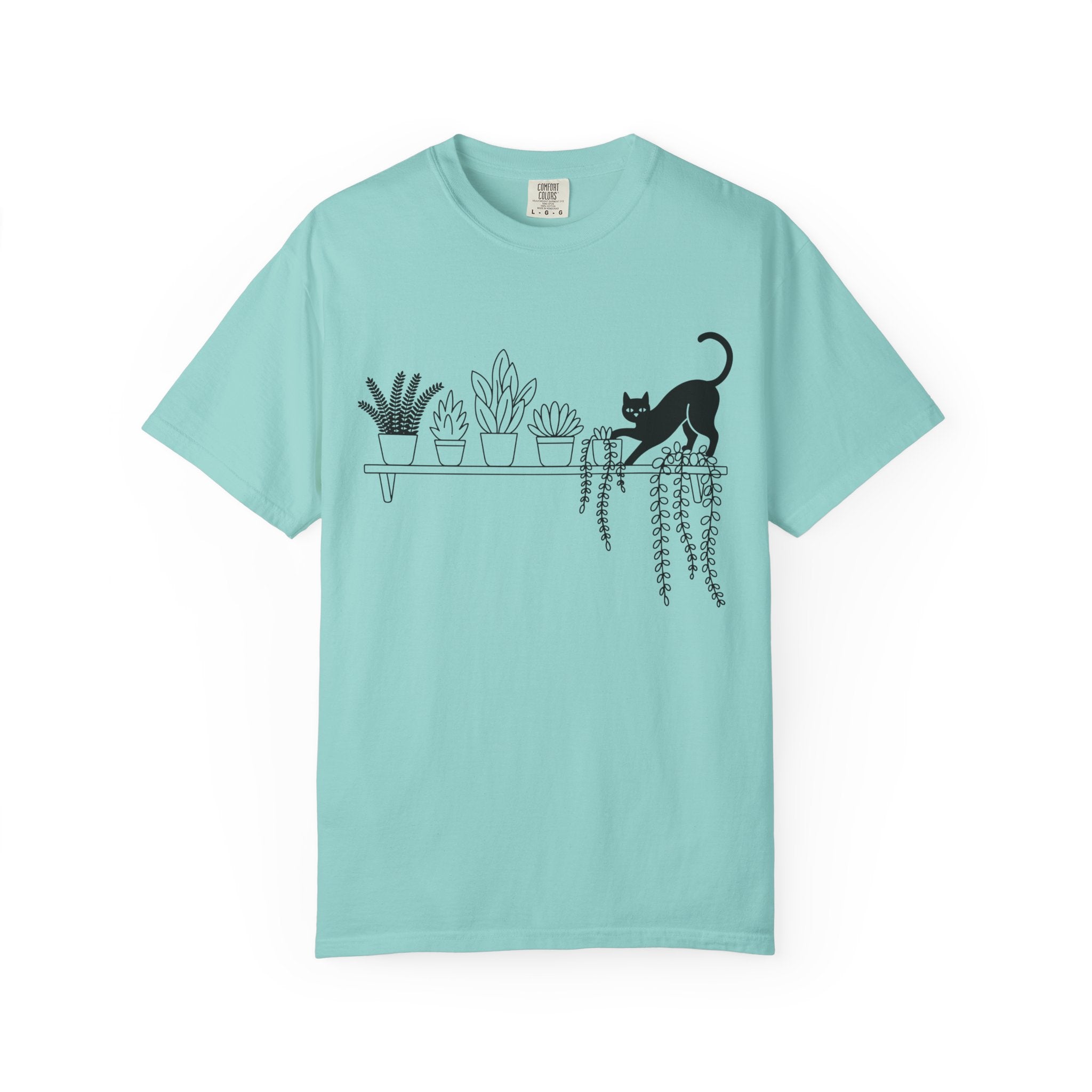 Cats & Plants Unisex Garment-Dyed T-shirt 2