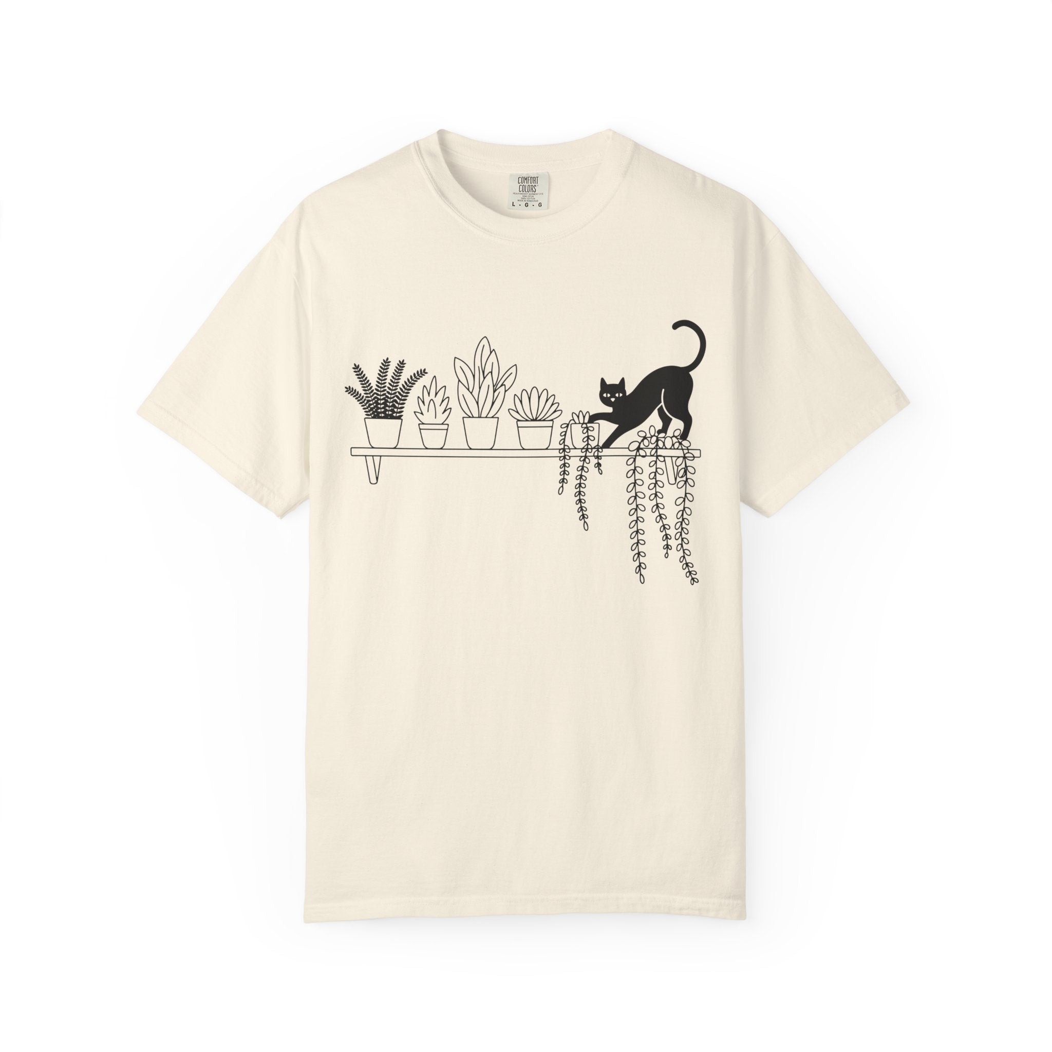 Cats & Plants Unisex Garment-Dyed T-shirt 2