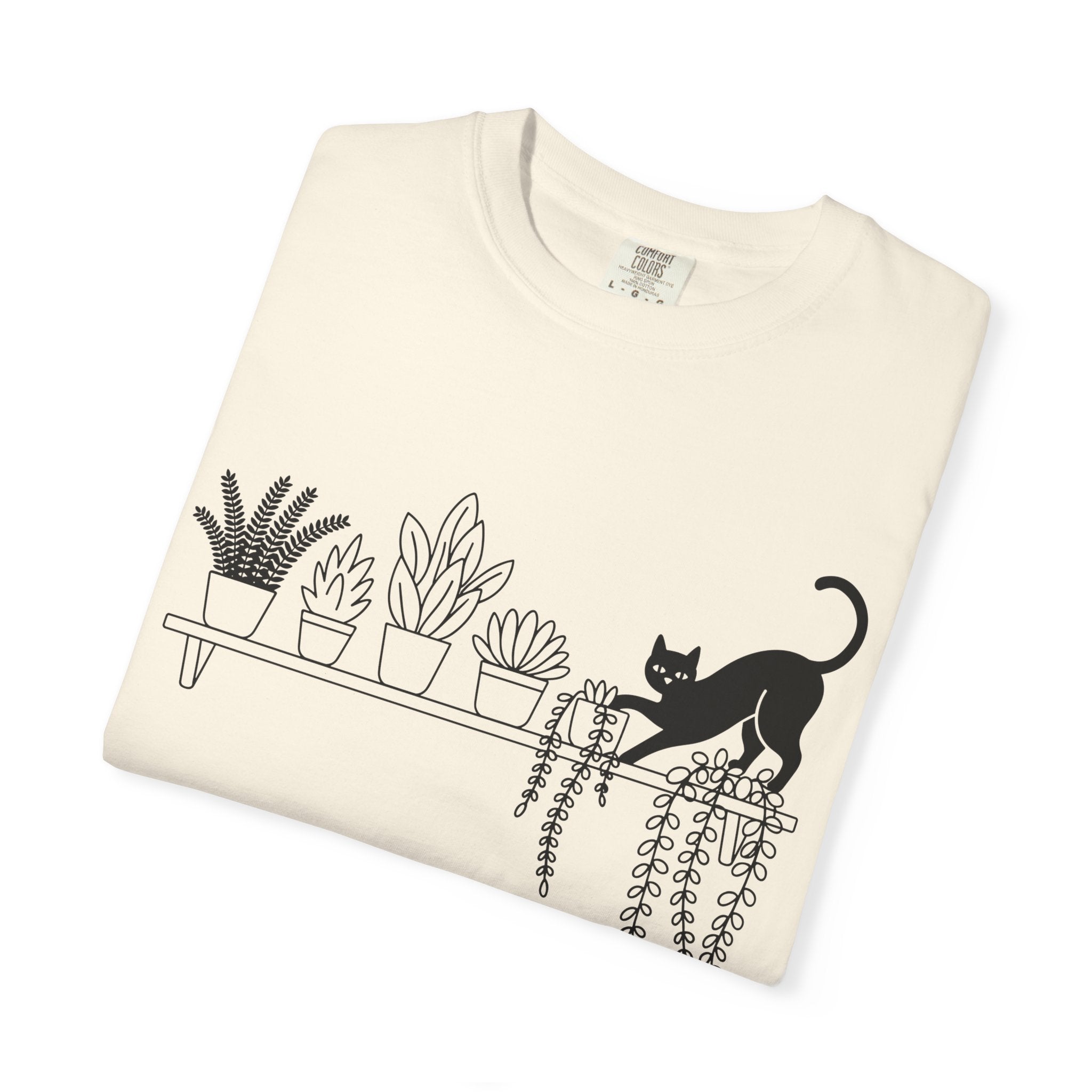 Cats & Plants Unisex Garment-Dyed T-shirt 2