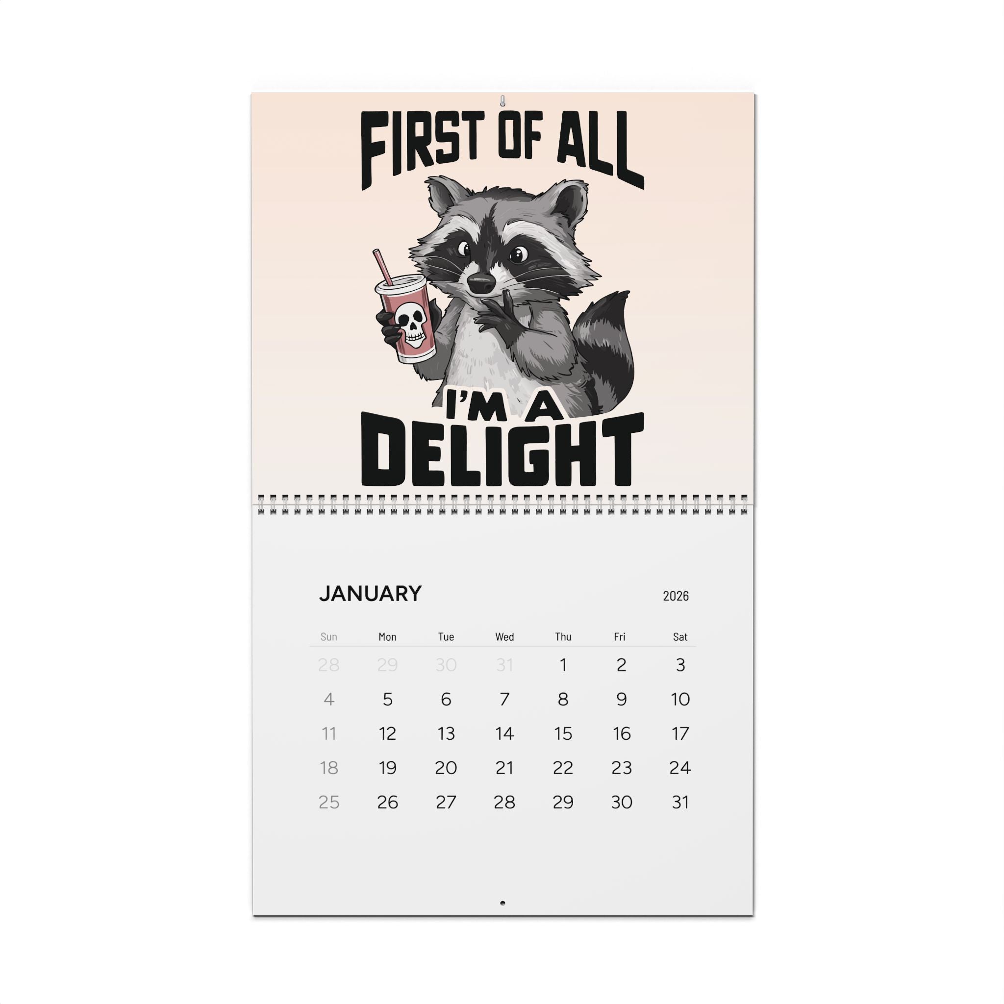 2026 Wall Calendar - IDGAF