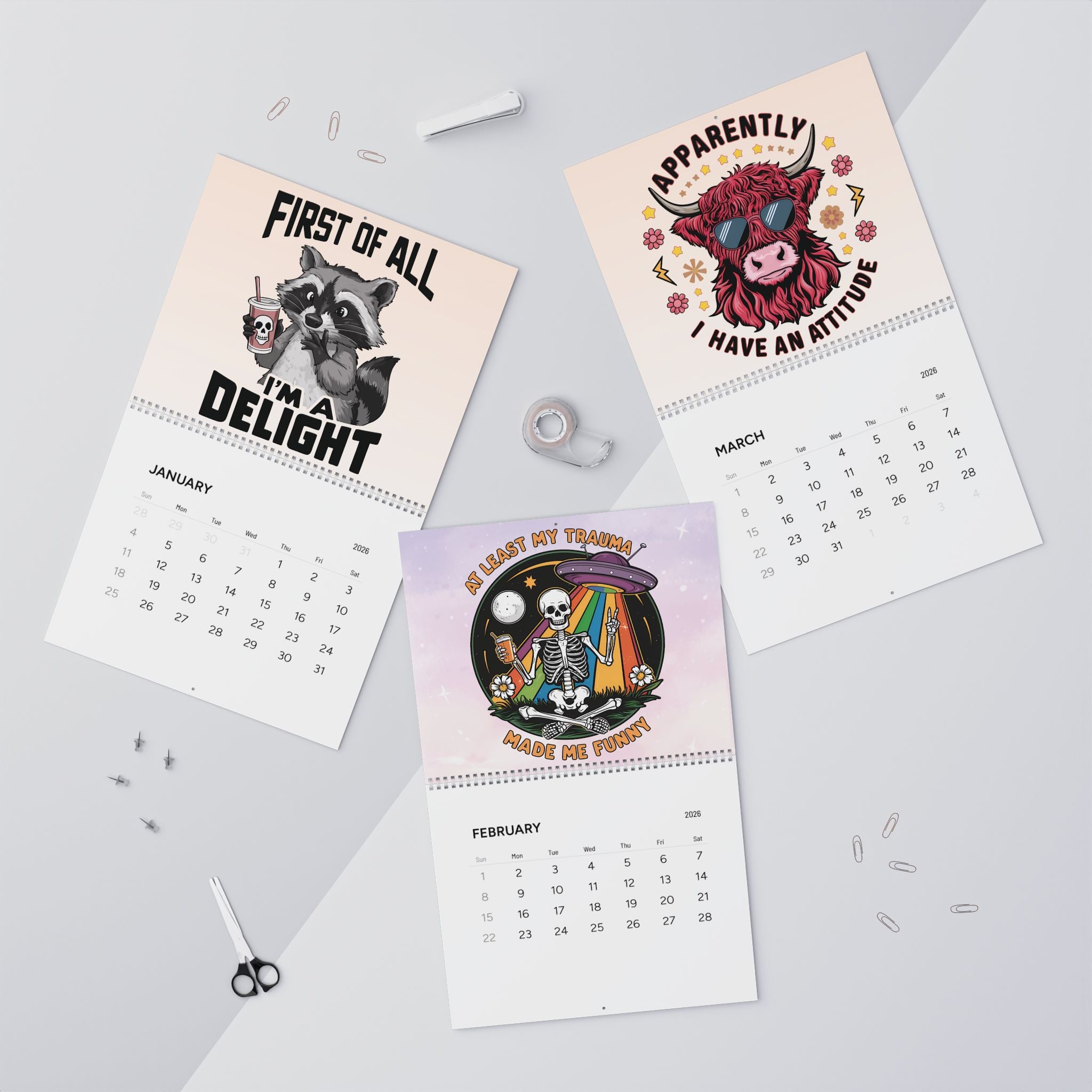 2026 Wall Calendar - IDGAF