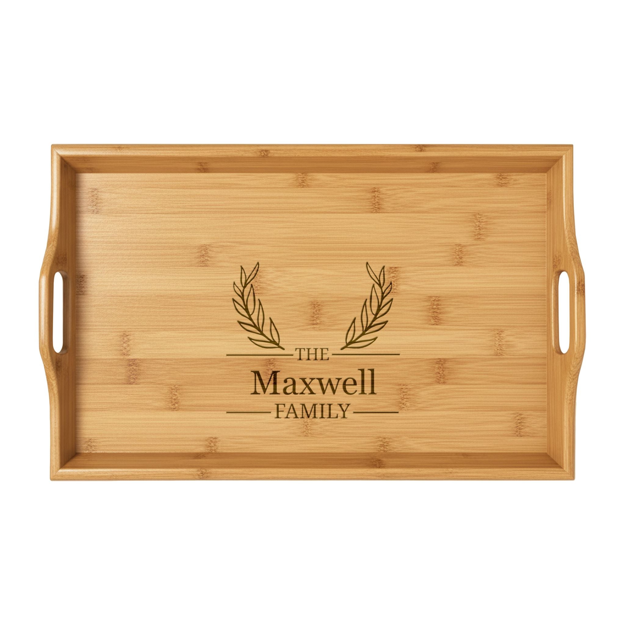 Personalized Bamboo Serving Tray - C